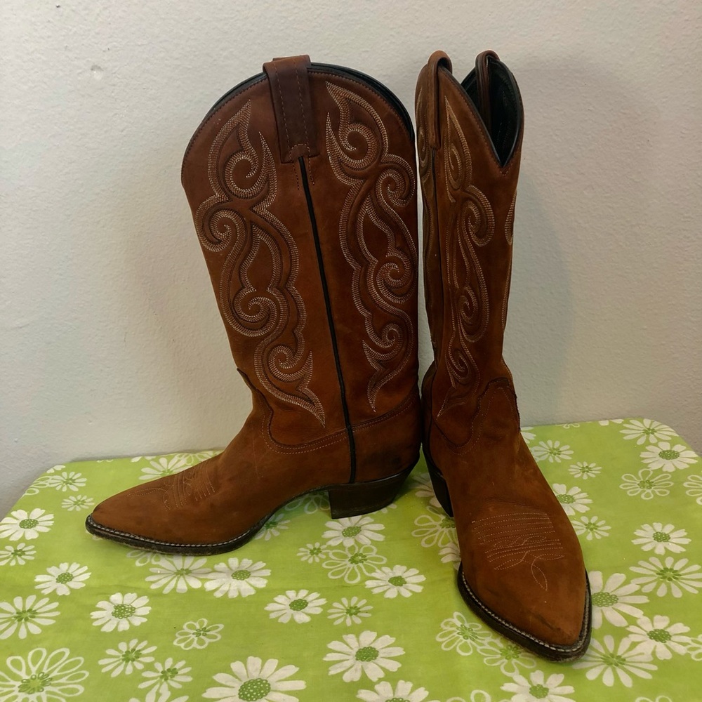 Tony Lama cowboy / cowgirl brown western boots